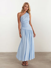 Solid Color Slim Sleeveless One-Piece Dress